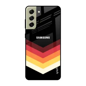 Compact Feel Abstract Arrow Pattern Glass Case For Samsung Galaxy S21 FE 5G