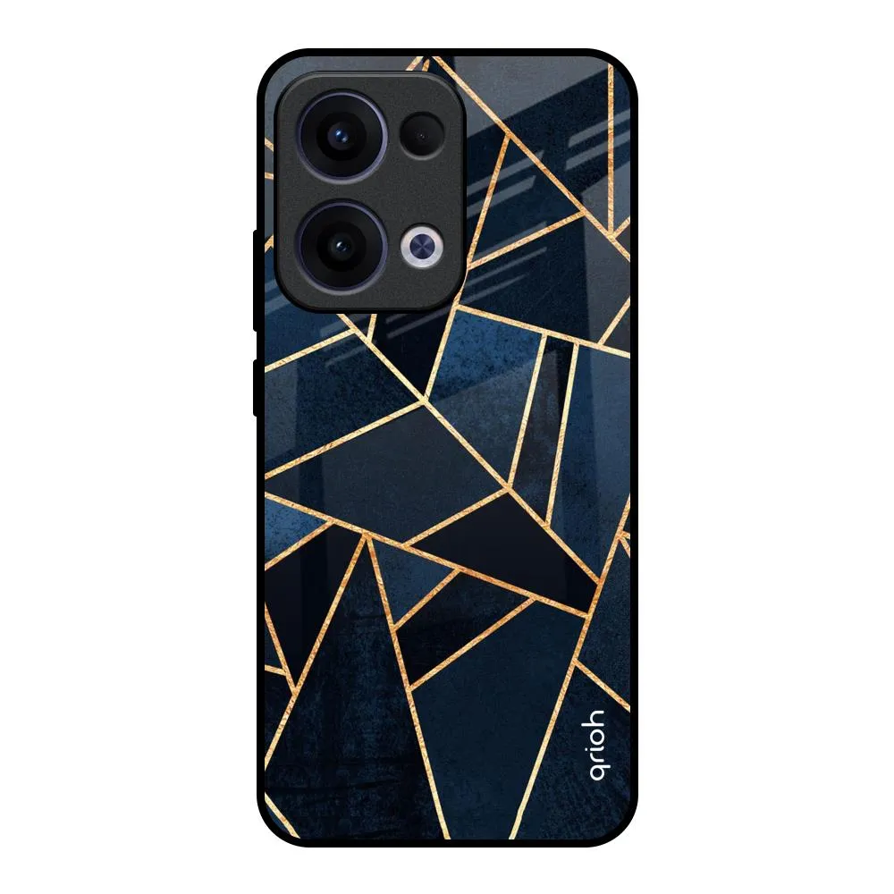 Compact Pattern Abstract Tiles Glass Case for Oppo Reno13 5G