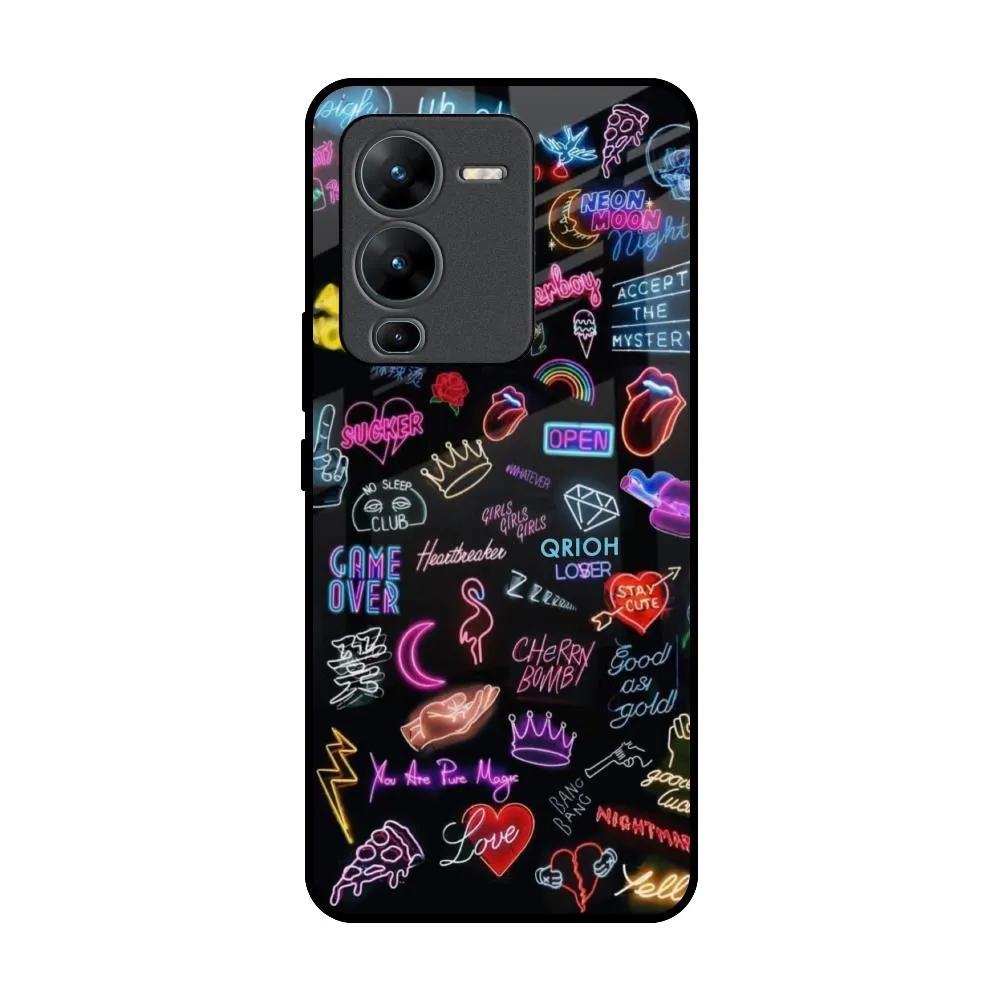 Custom Fit Accept The Mystery Glass Case for Vivo V25 Pro