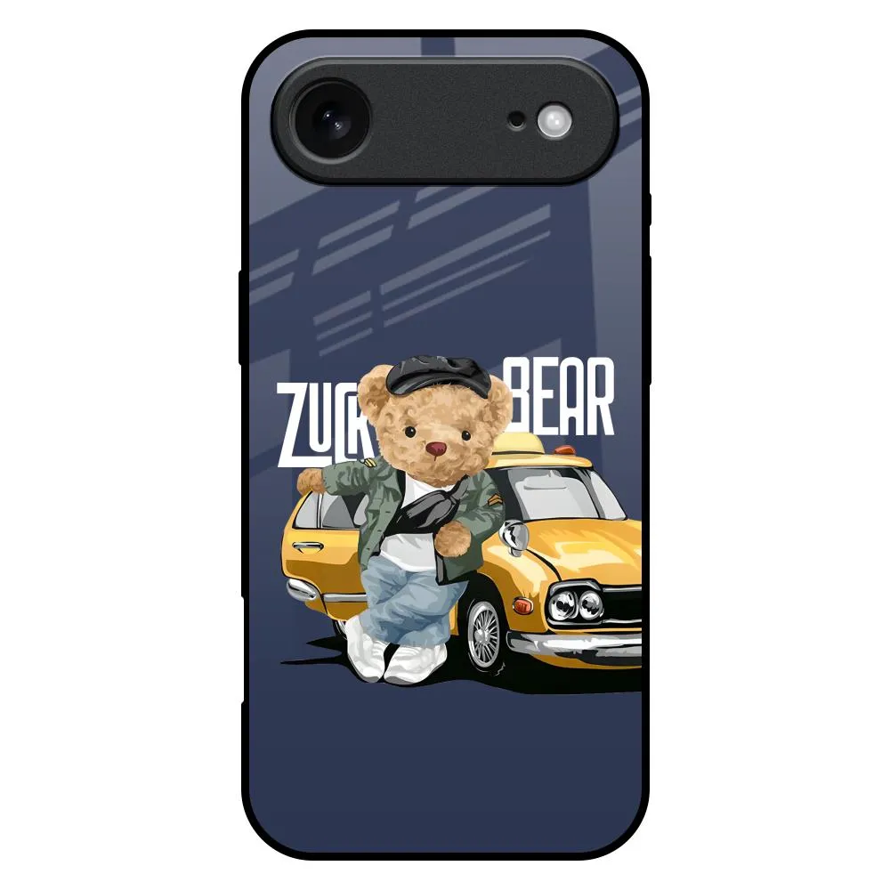 Comfort Shield Texture Premium Finish Adventurous Bear Glass Case for iPhone 17 Air