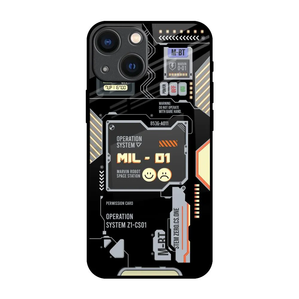 Durable Material Office use Exposed Parts Glass Case for iPhone 14 Plus