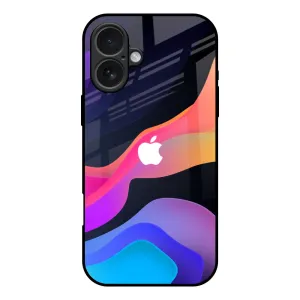 Soft Grip Layer Colorful Fluid Glass Case for iPhone 17