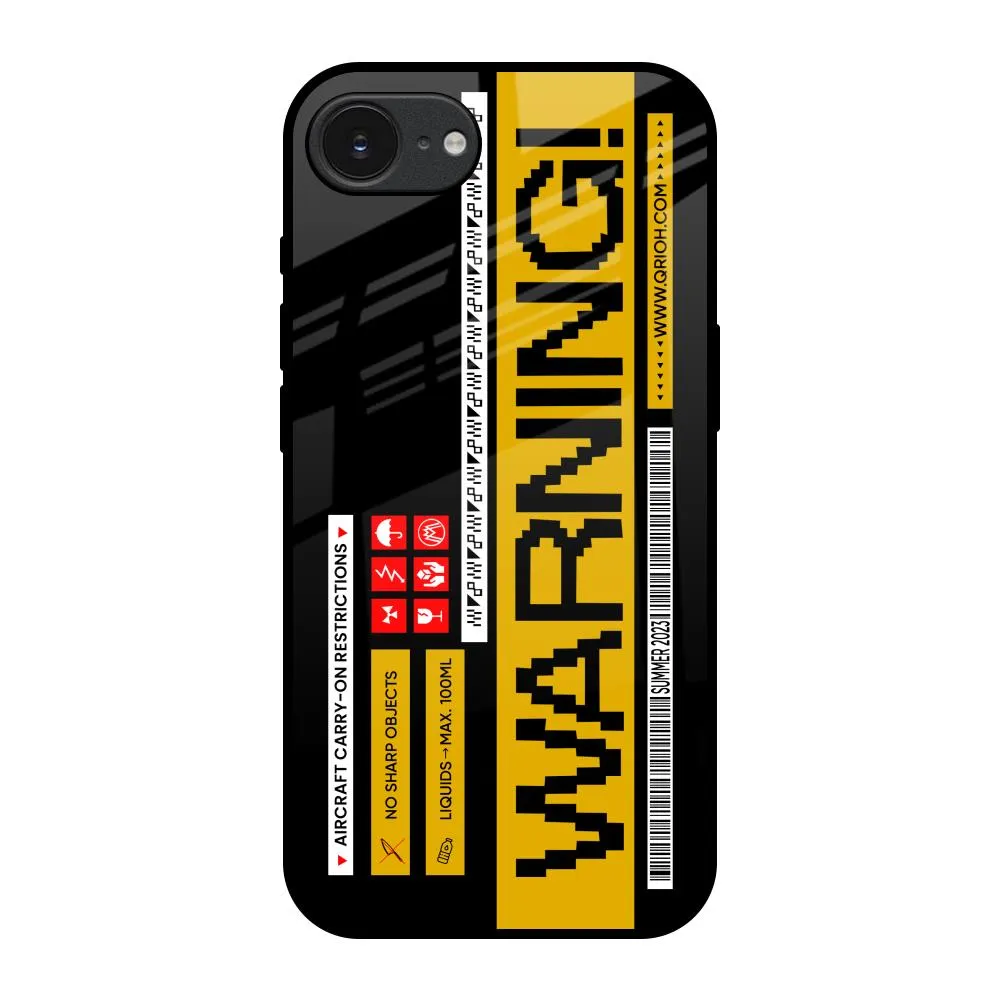 Everyday Use Sporty Design Aircraft Warning Glass Case for Apple iPhone 16e