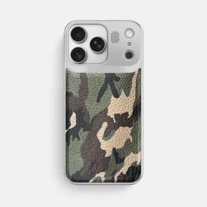 Metal Case For iPhone 17 Pro Max In Calf Shock Absorption Layer Clear Surface