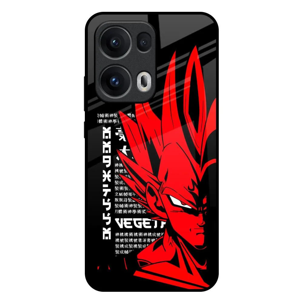 Red Vegeta Glass Case for Oppo Reno13 Pro 5G Smooth Surface