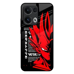 Red Vegeta Glass Case for Oppo Reno13 Pro 5G Smooth Surface