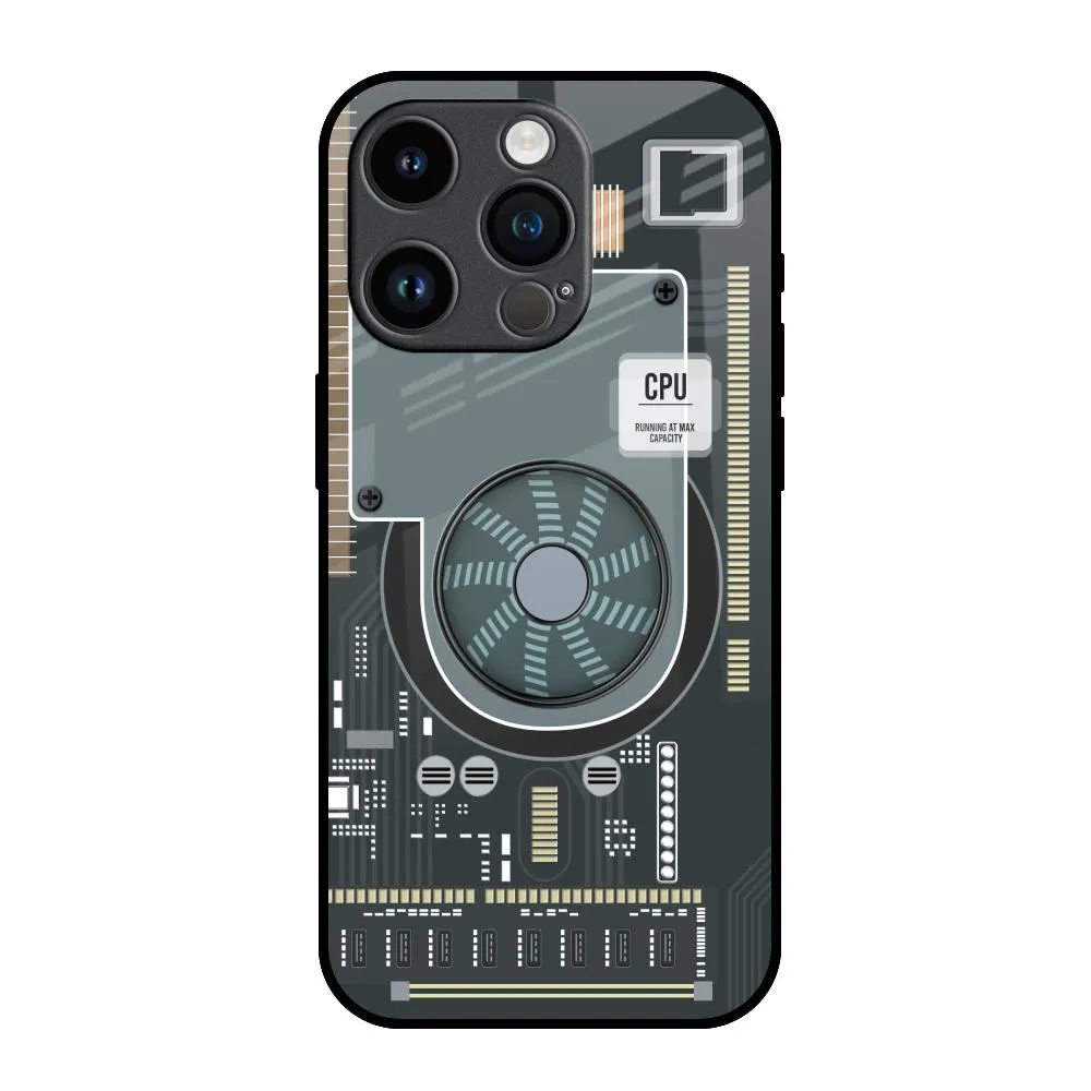 Motherboard Circuit Glass Case for iPhone 14 Pro Artistic Design Comfort Finish Layer