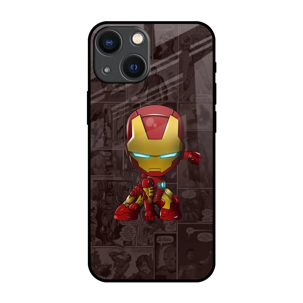 Angry Baby Super Hero Glass Case for iPhone 14 Plus Compact Build