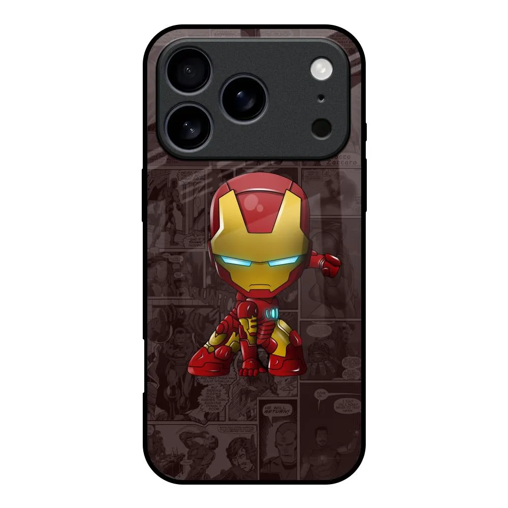 Angry Baby Super Hero Glass Case for iPhone 17 Pro Minimal Grip
