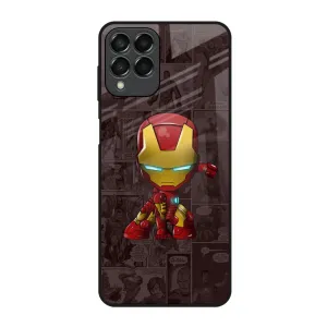 Angry Baby Super Hero Glass Case for Samsung Galaxy M53 5G Vivid Design Texture