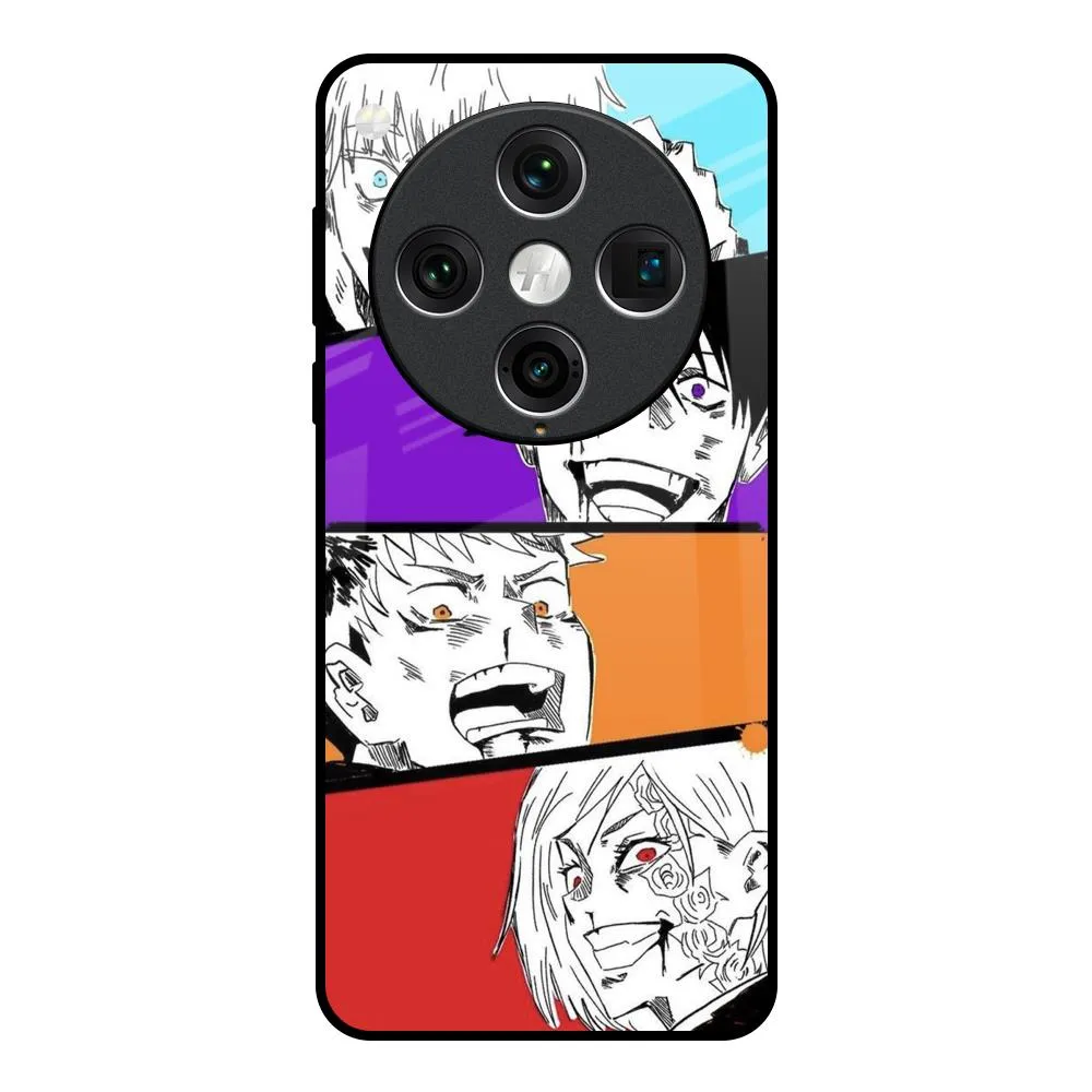 Anime Sketch Glass Case for Oppo Find x8 Pro Slim Profile Protective Detail