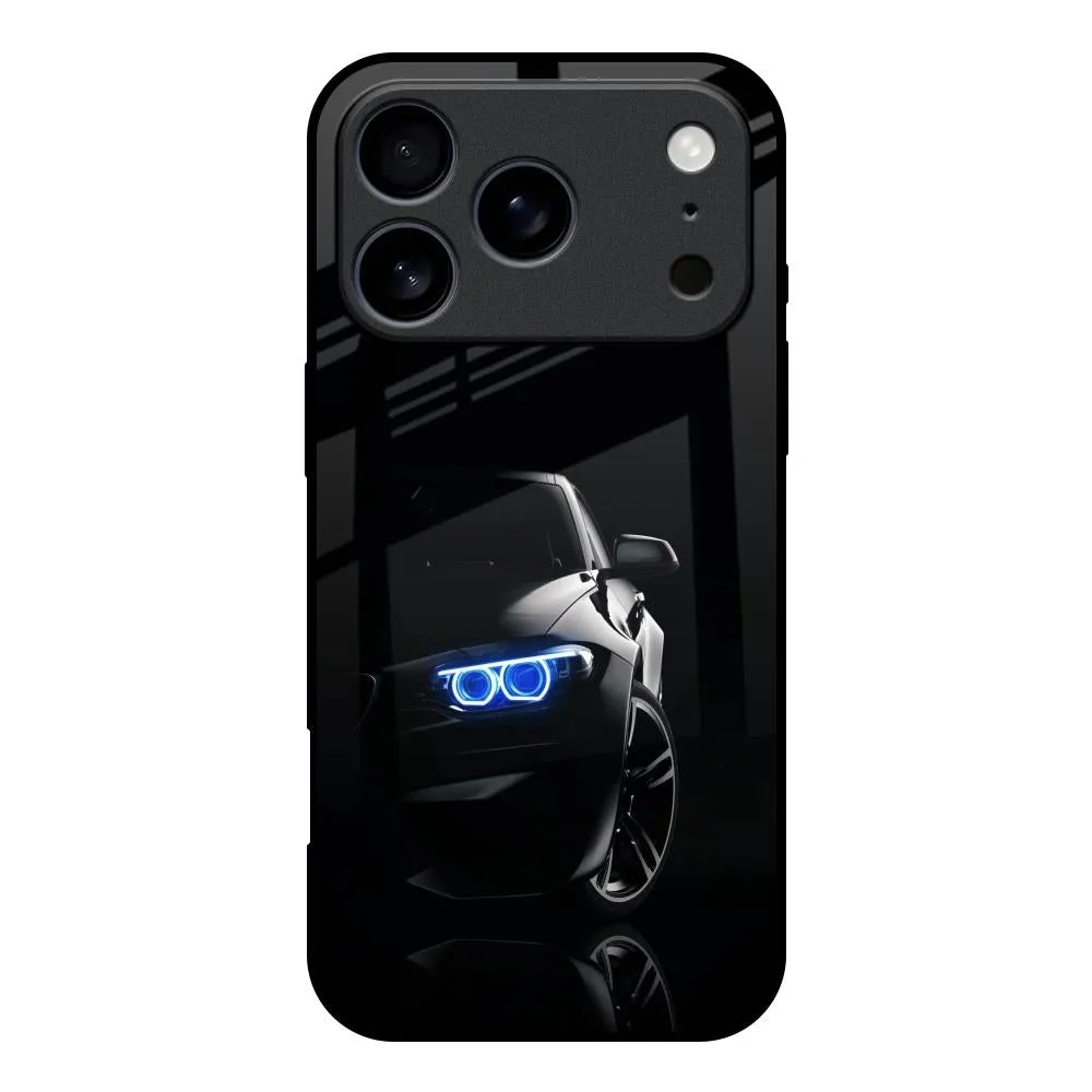 Car In Dark Glass Case for iPhone 17 Pro Premium Pattern Design Durable Layer