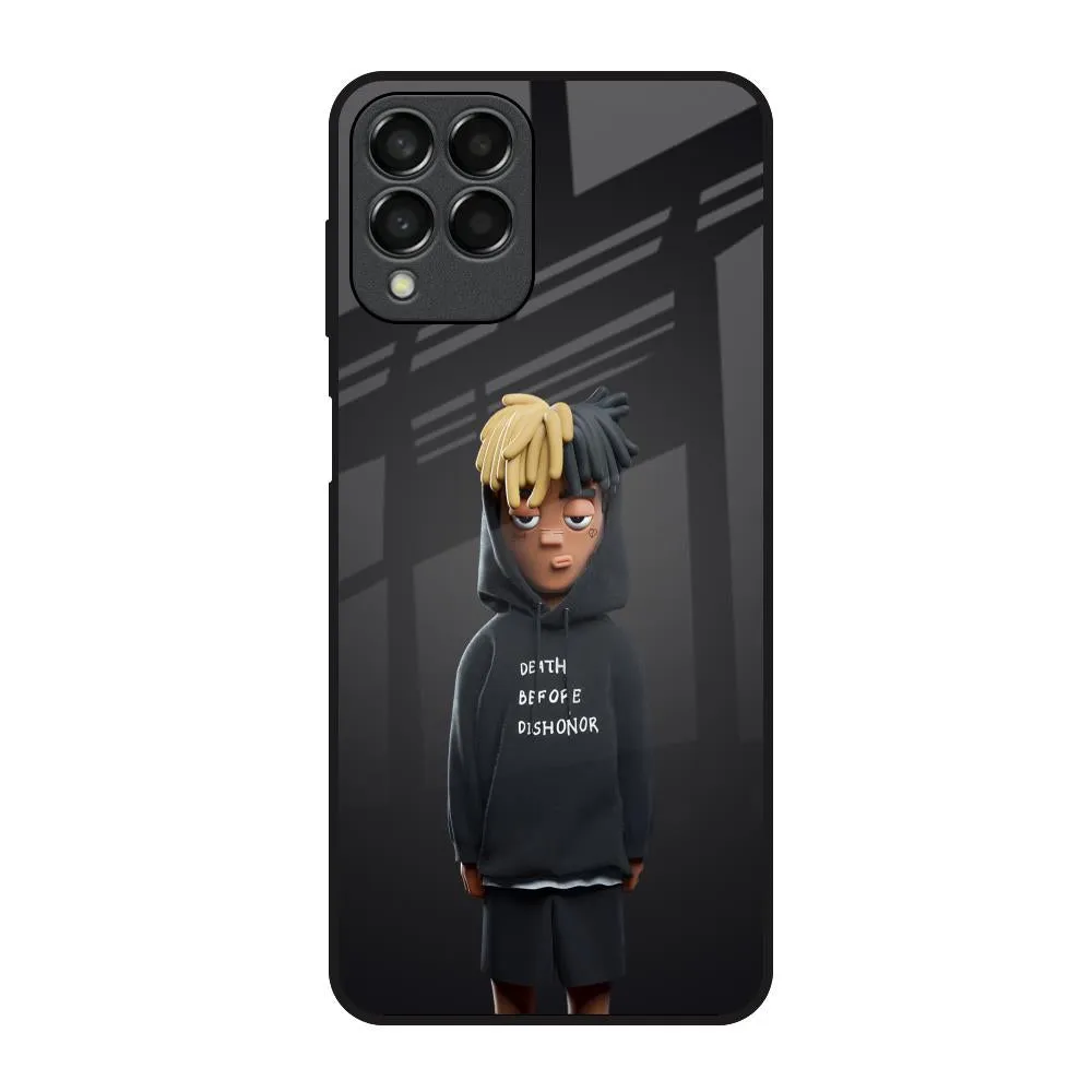 Flexible Edge Texture Dishonor Glass Case for Samsung Galaxy M53 5G