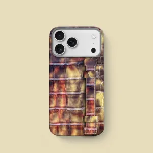 Strong Grip Chic Accessory Handle Case 1/1 Sand Wave For iPhone 17 Pro In Alligator