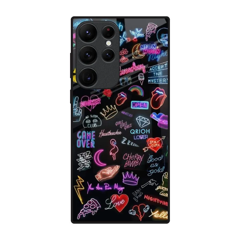 Accept The Mystery Glass Case for Samsung Galaxy S22 Ultra 5G Sporty Appeal Minimal Shield