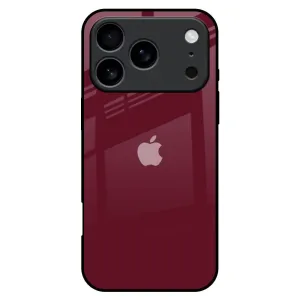 Classic Burgundy Glass Case for iPhone 17 Pro Max Polished Touch