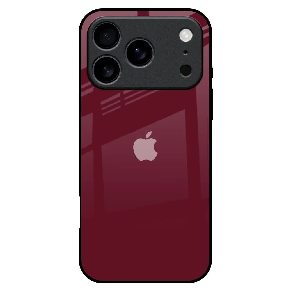 Classic Burgundy Glass Case for iPhone 17 Pro Max Polished Touch