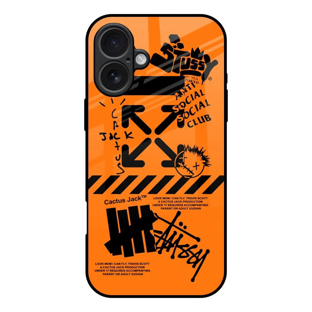 Anti Social Club Glass Case for iPhone 17 Fashionable Texture Everyday Comfort