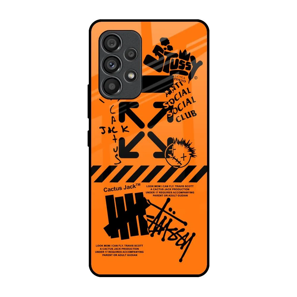 Anti Social Club Glass Case for Samsung Galaxy A53 5G Practical Look Modern Layer
