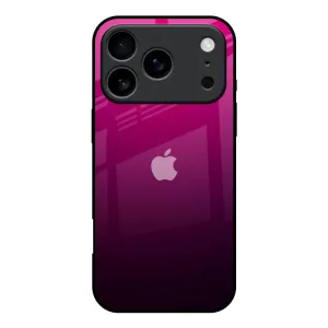 Soft Cushion Rugged Edge Purple Ombre Pattern Glass Case for iPhone 17 Pro