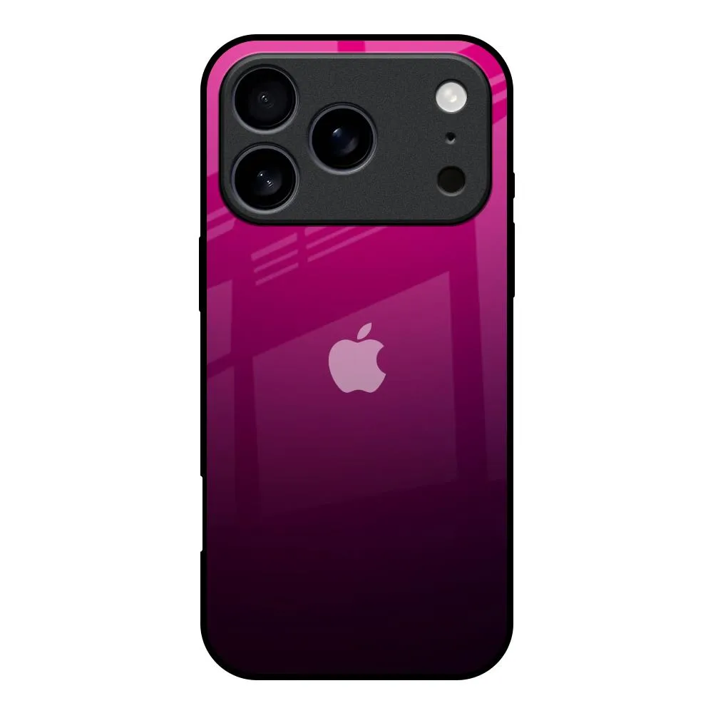 Soft Cushion Rugged Edge Purple Ombre Pattern Glass Case for iPhone 17 Pro