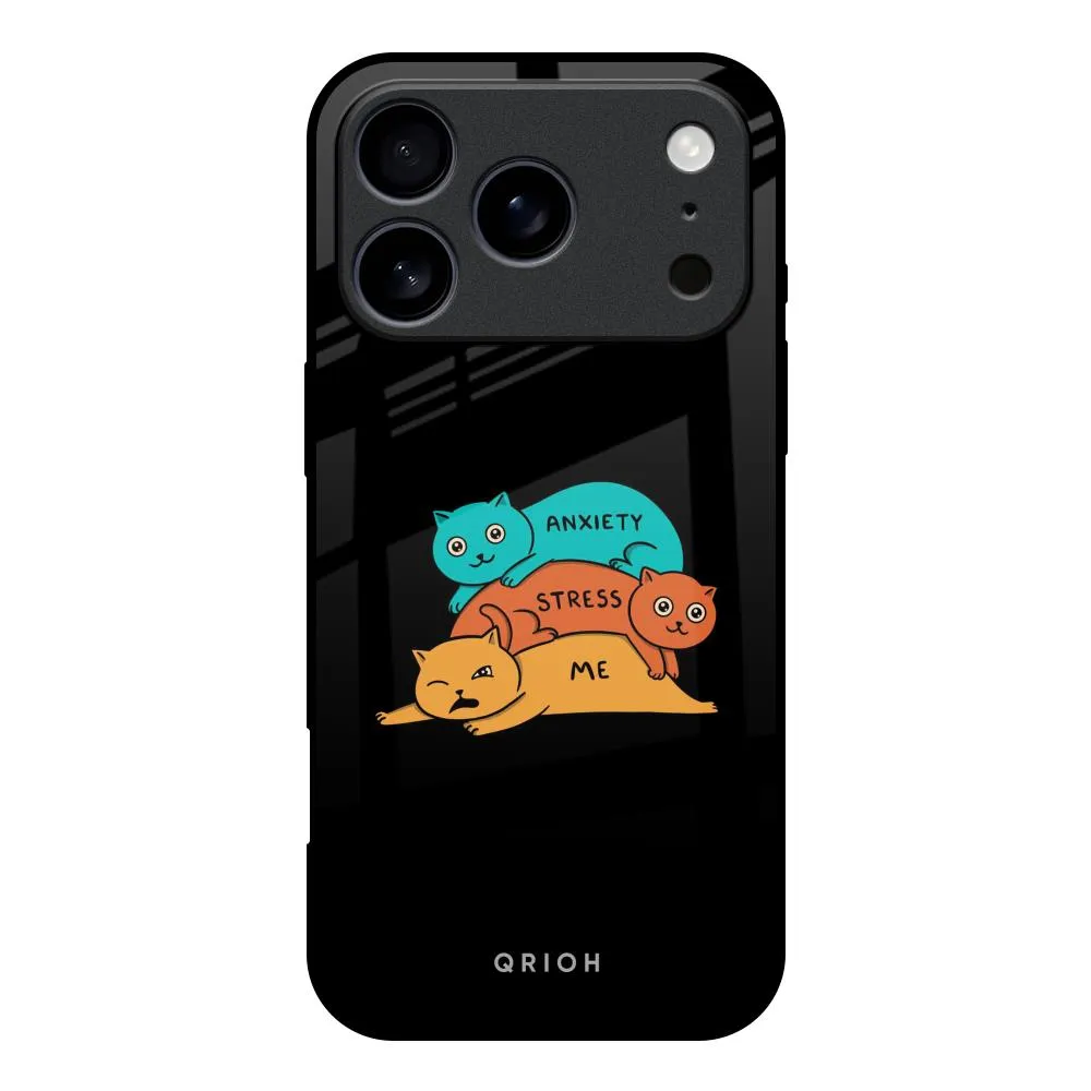 Protective Texture Layer Anxiety Stress Glass Case for iPhone 17 Pro