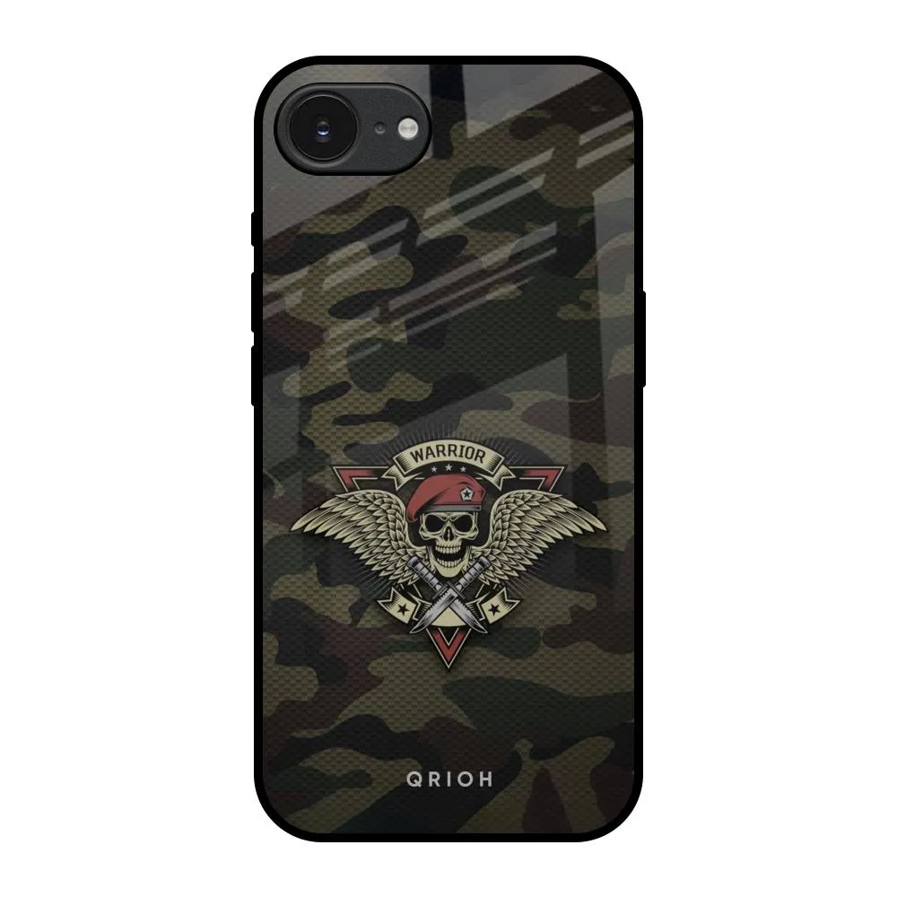Army Warrior Glass Case for Apple iPhone 16e Luxury Finish