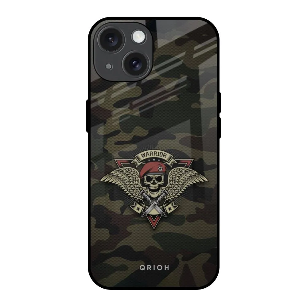 Army Warrior Glass Case for iPhone 15 Enhanced Durability