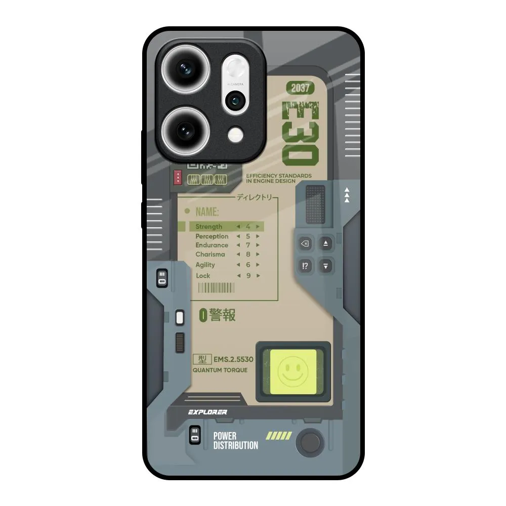 Compact Texture Layer Art Station Glass Case for Oppo Reno14 5G