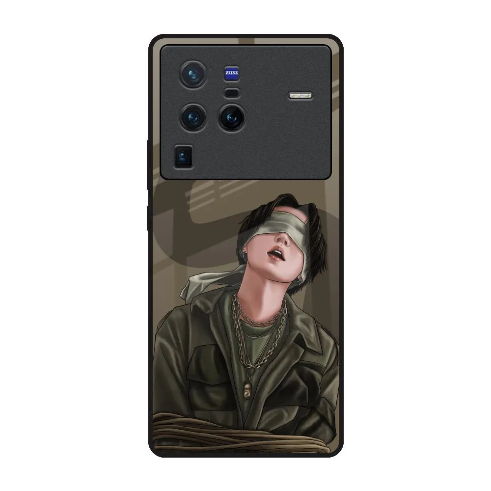 Refined Protection Sleek Detail Blind Fold Glass Case for Vivo X80 Pro 5G