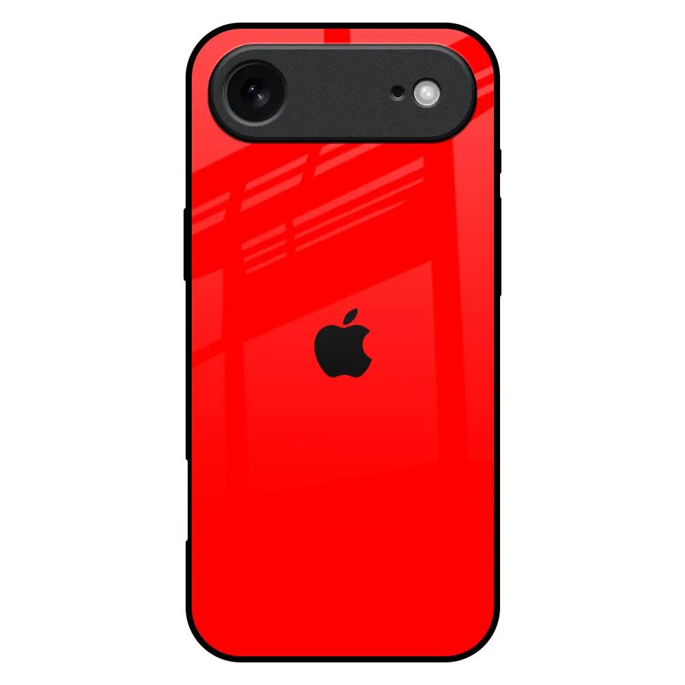 Luxury Edge Texture Blood Red Glass Case for iPhone 17 Air