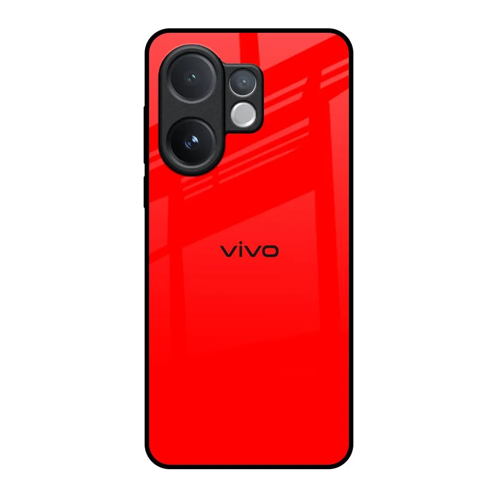 Phone Accessory Premium Craft Blood Red Glass Case for Vivo V60 5G