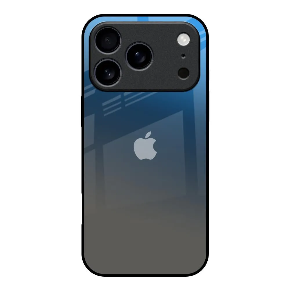 Blue Grey Ombre Glass Case for iPhone 17 Pro Light Design Phone Accessory