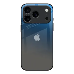 Blue Grey Ombre Glass Case for iPhone 17 Pro Light Design Phone Accessory