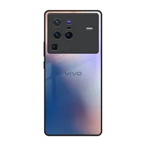 elegant design Impact Guard Blue Mauve Gradient Glass Case for Vivo X80 Pro 5G