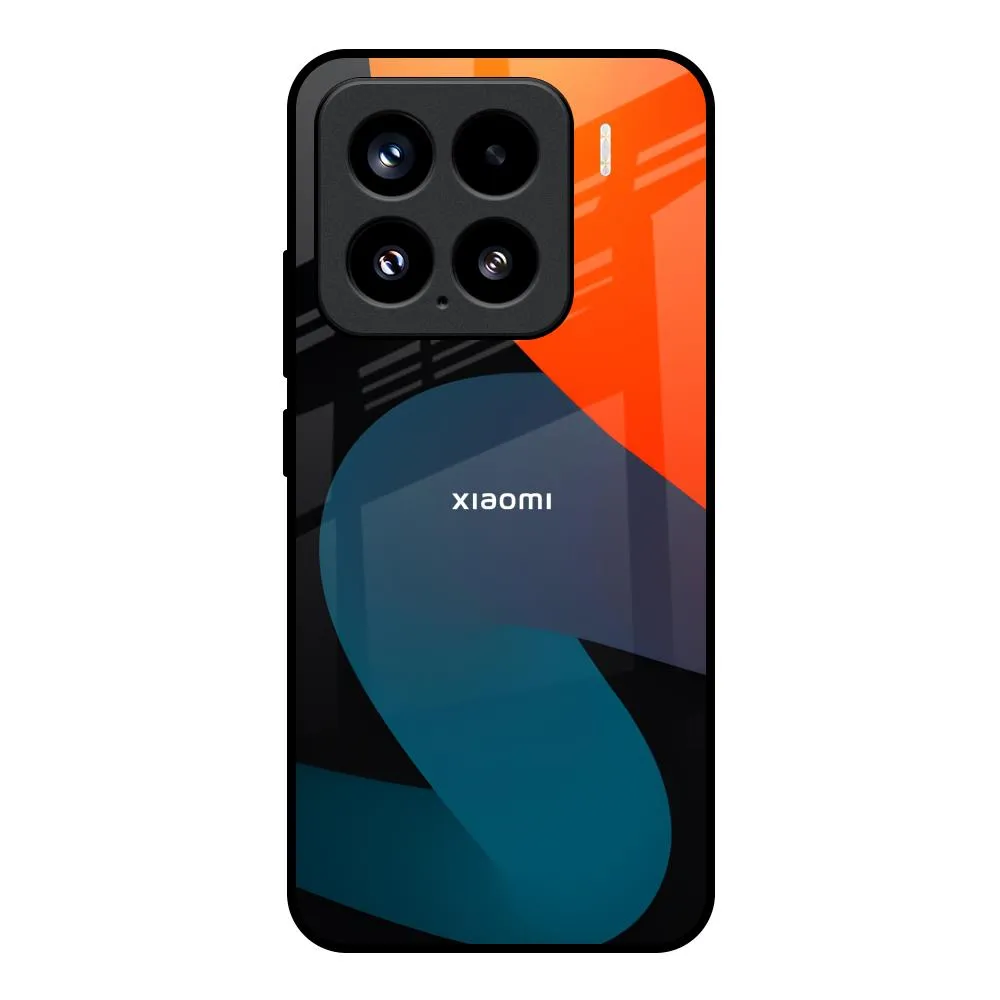 Bold Line Glass Case for Mi 15 5G Smooth Form Texture Elegant Detail