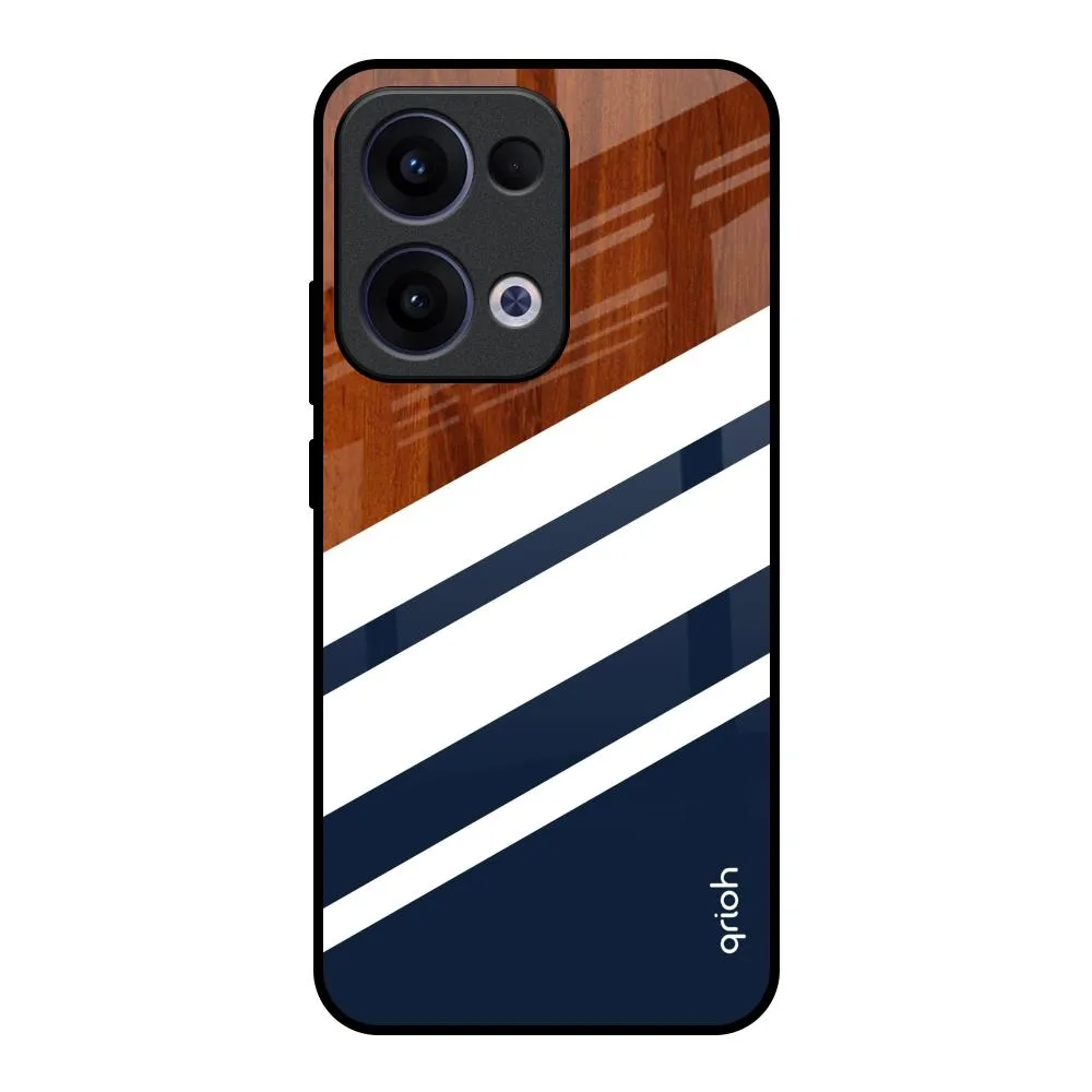 Fashion Look Bold Stripes Glass Case for Oppo Reno13 5G