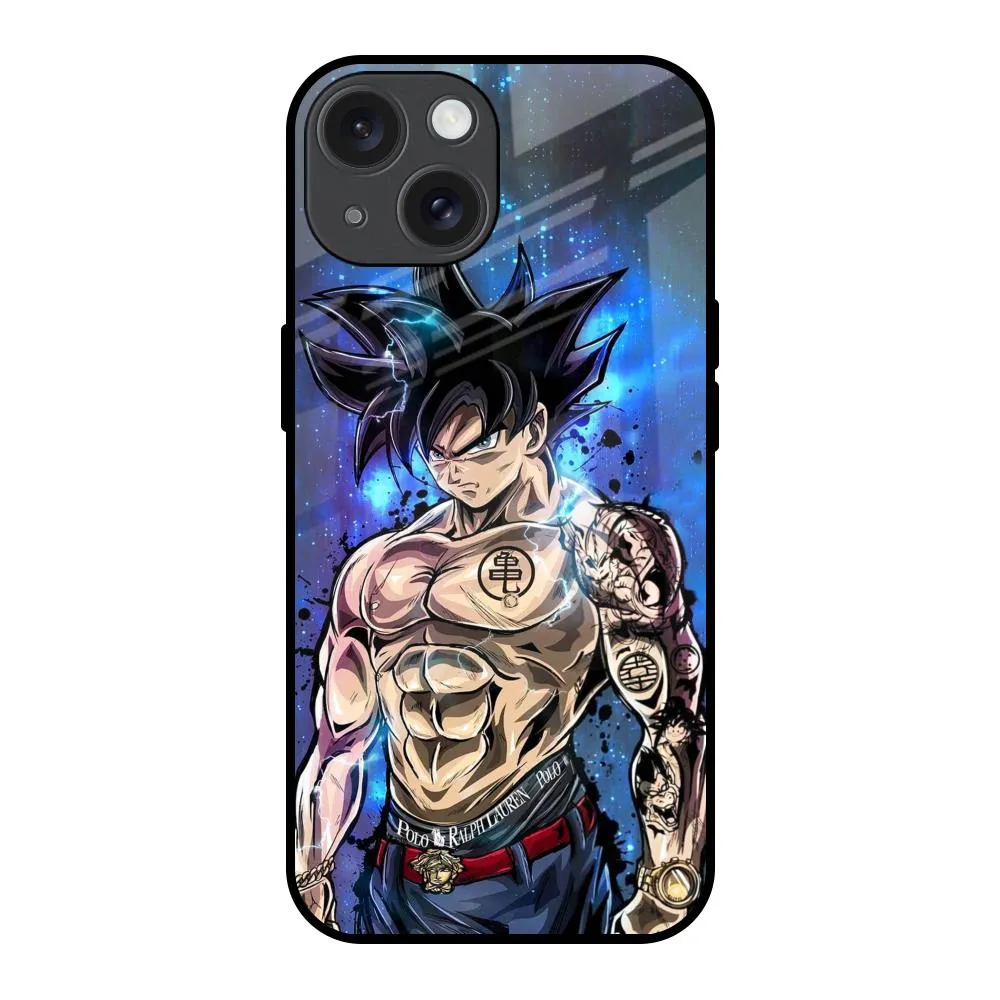 Branded Anime Glass Case for iPhone 15 Durable Surface Design