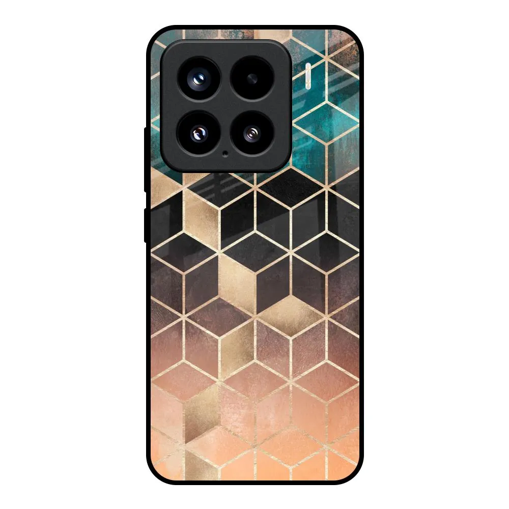 Durable Edge Bronze Texture Glass Case for Mi 15 5G