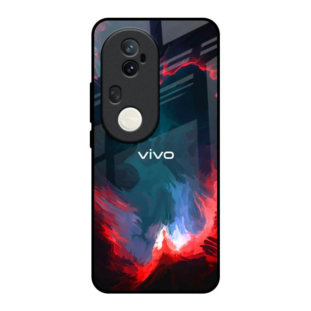 Vivid Finish Strong Shell Brush Art Glass Case For Vivo T4 Ultra 5G