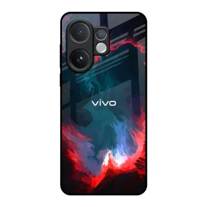 Refined Protection Brush Art Glass Case For Vivo V60 5G
