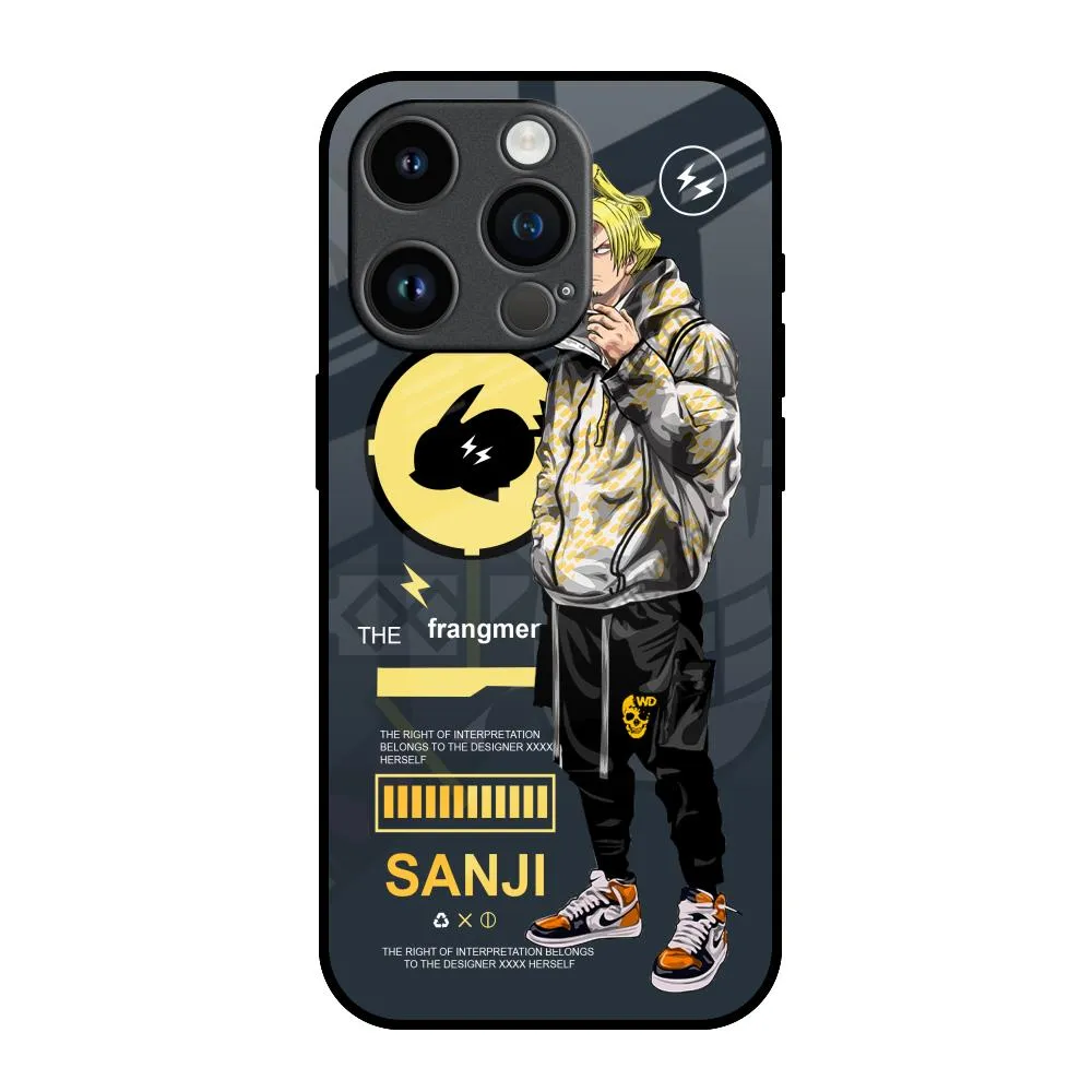 Cool Sanji Glass Case for iPhone 14 Pro Chic Accessory