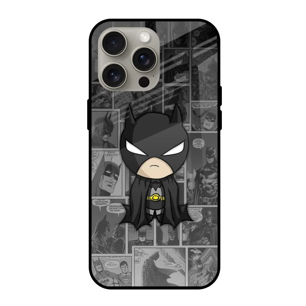 Cartoon Art Glass Case for iPhone 15 Pro Max Compact Look Scratch Resistant