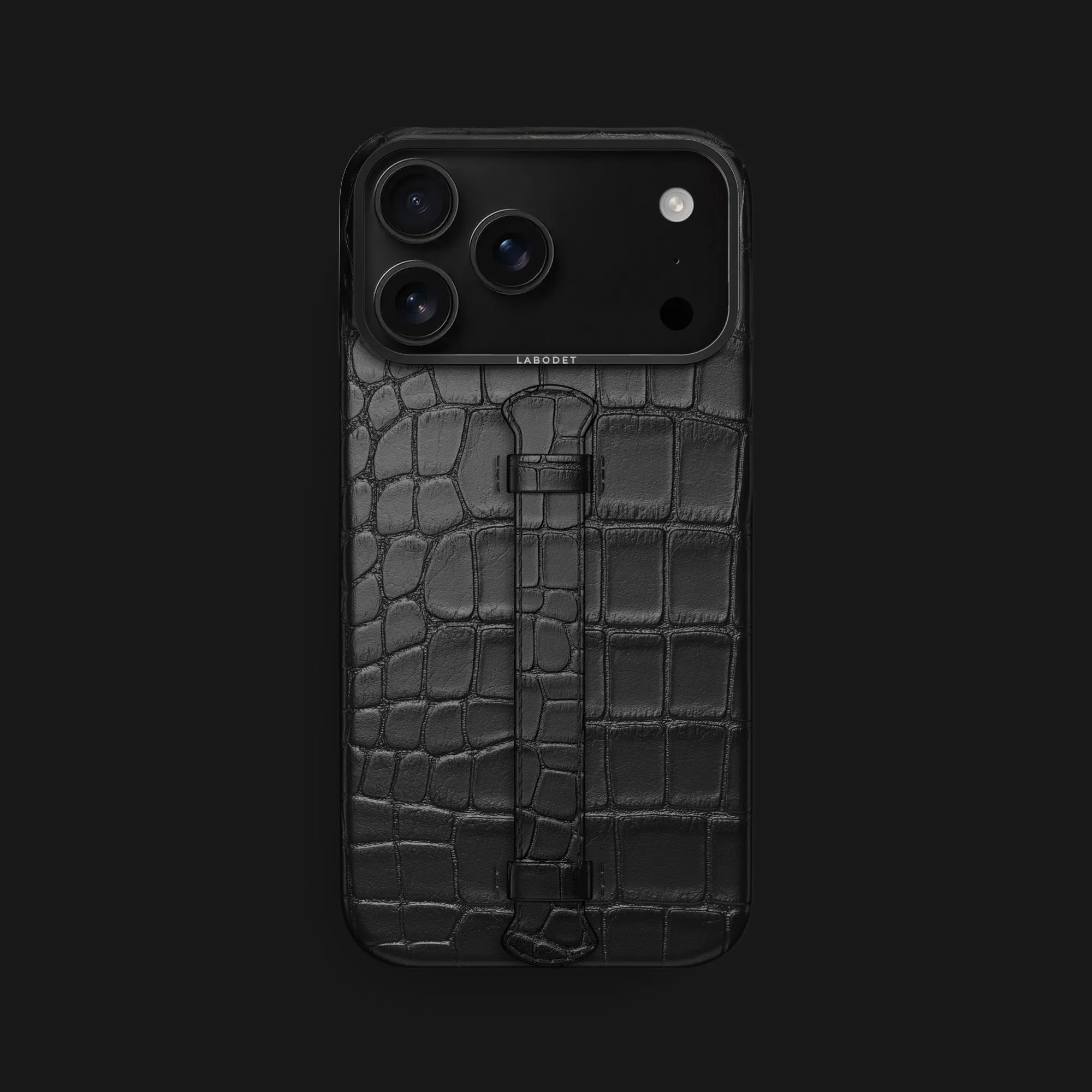 everyday elegance Glossy Pattern Center Handle Edition Black For iPhone 17 Pro Max In Alligator