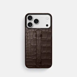 Center Handle For iPhone 17 Pro In Alligator Matte Pattern Layer Gloss Layer