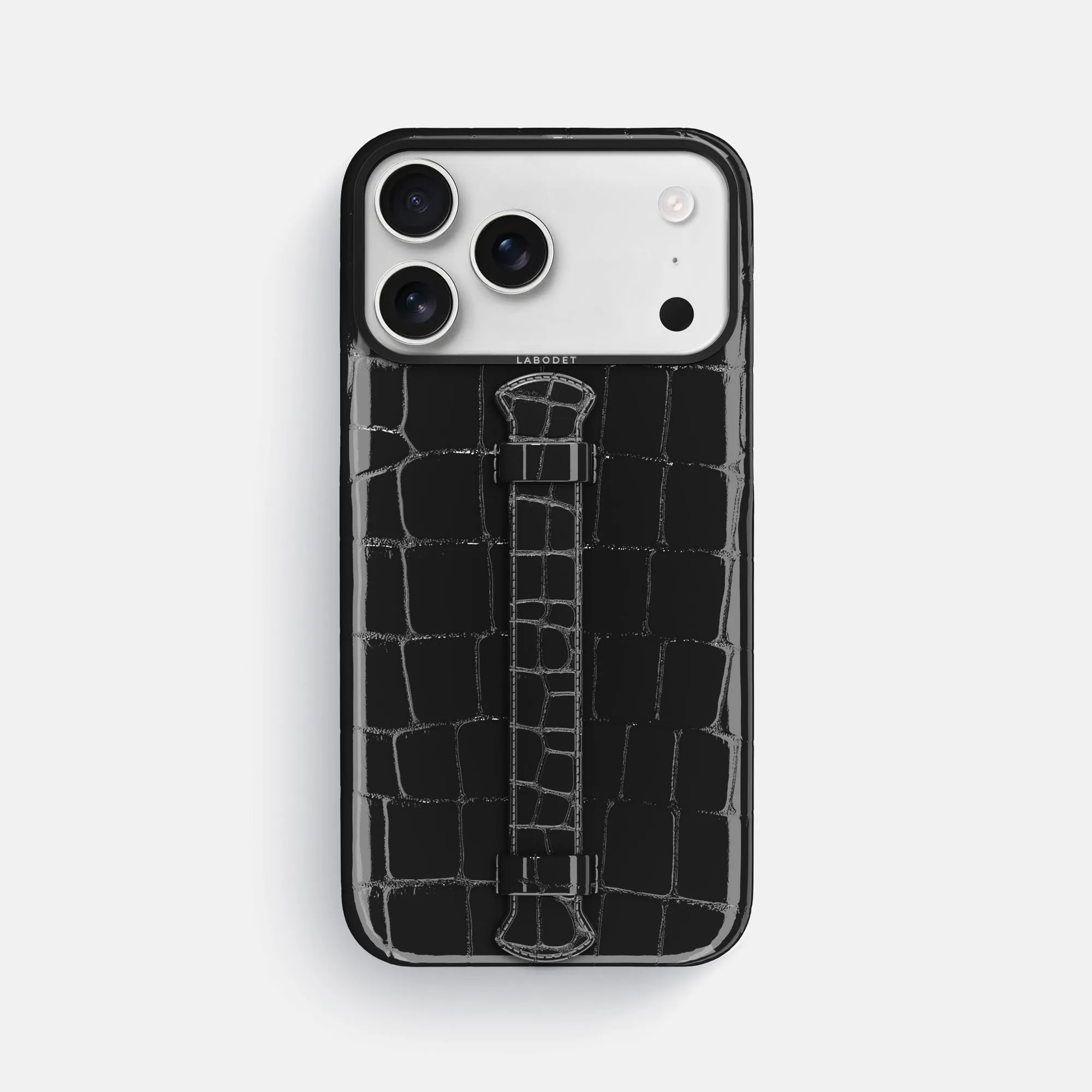 anti fingerprint Center Handle For iPhone 17 Pro Max In Shiny Alligator