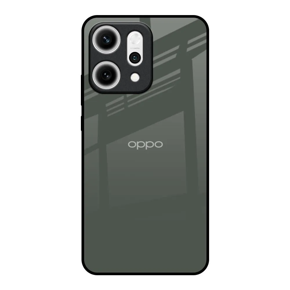 Metal Texture Charcoal Glass Case for Oppo Reno14 5G