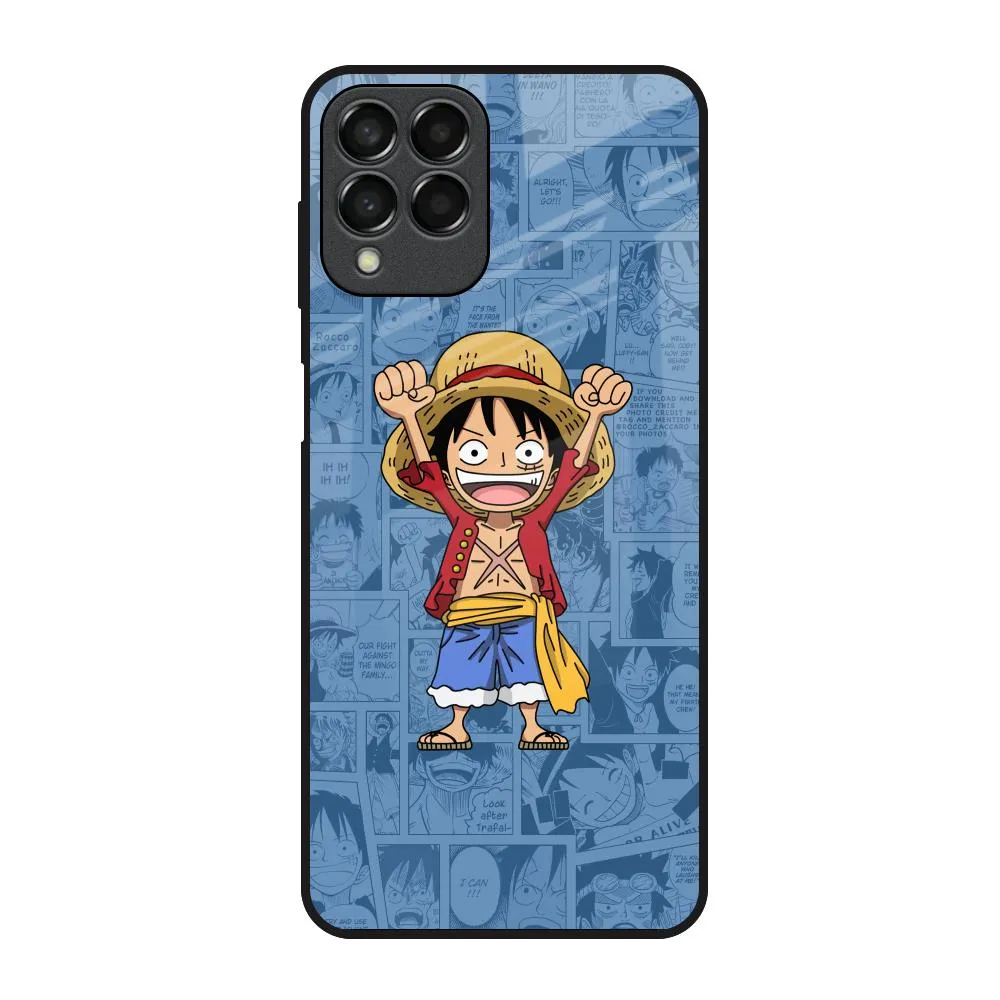 Comfort Build Layer Fashion Accent Chubby Anime Glass Case for Samsung Galaxy M53 5G