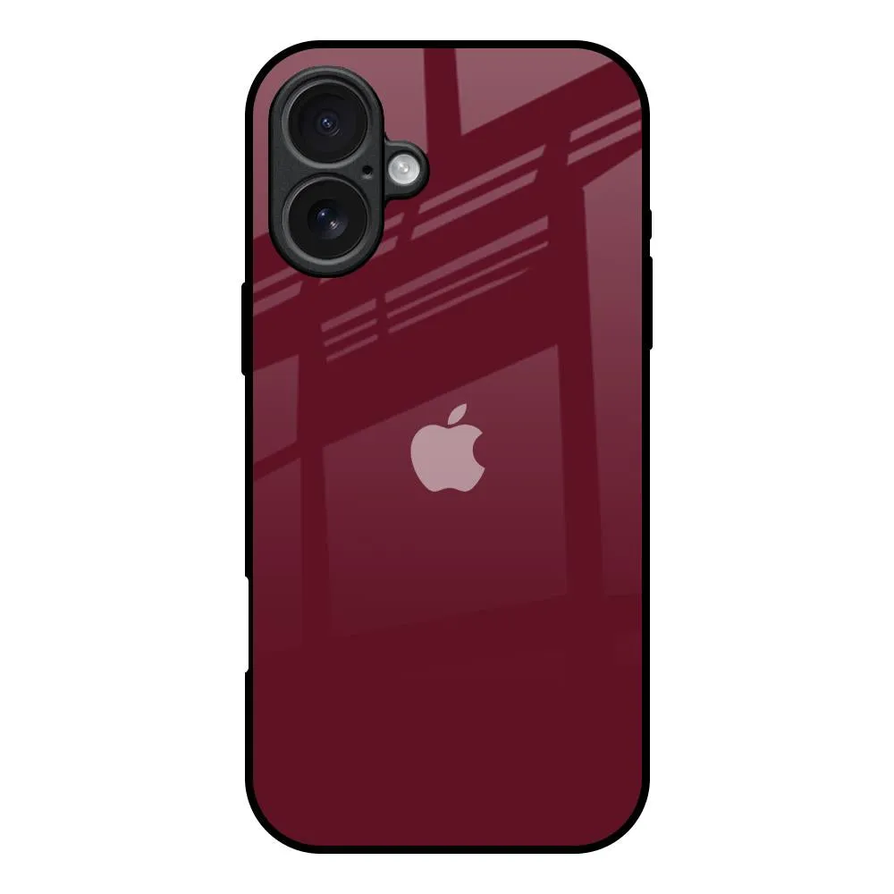 Classic Burgundy Glass Case for iPhone 17 Protective Structure