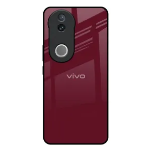 Metal Texture Elegant Build Texture Classic Burgundy Glass Case for IQOO Z10R 5G
